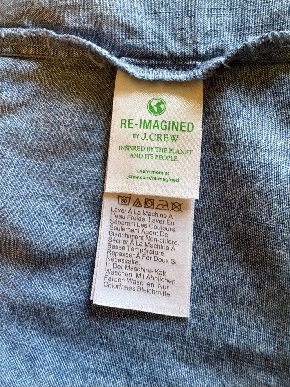 J. Crew Chambray Top with Ruffle Trim - Picture 5 of 10